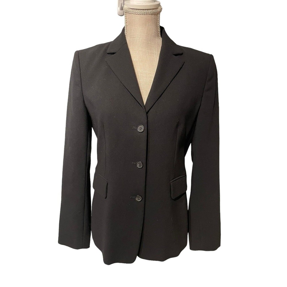 J. Crew Womens Blazer Jacket Wool Black Career Work Size 6